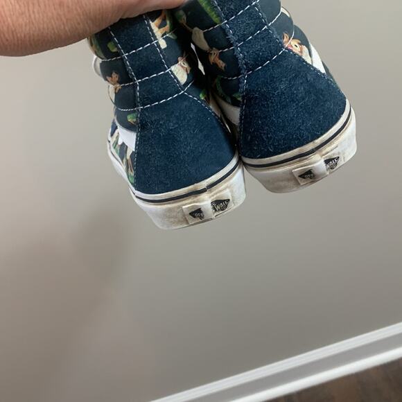 Vans Hawaiian Hulu Doll Navy/White Sk8-Hi Sneakers - Picture 4 of 10